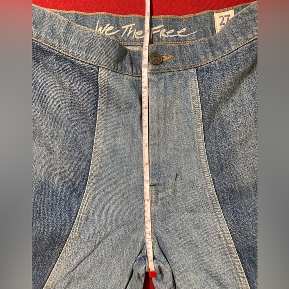Free People In My Element Patched Flare Jeans 27 (*30) Runs Large Preowned $168 - Picture 9 of 16